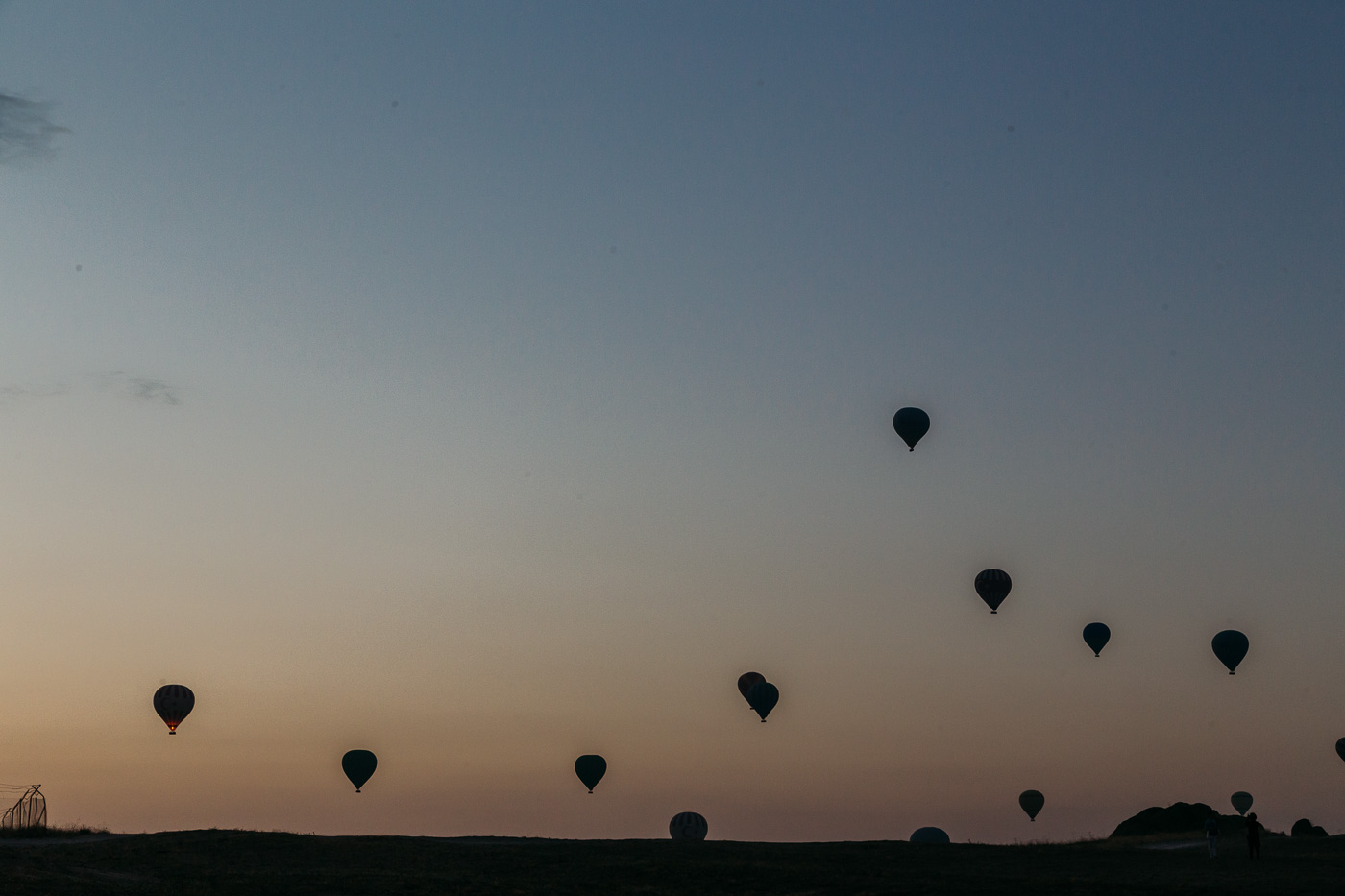 Liftoff at sunrise in Cappadocia with Voyager Balloons