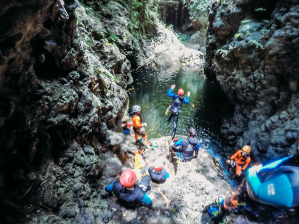 On a canyoning adventure in northern Bali with Adventure Spirit