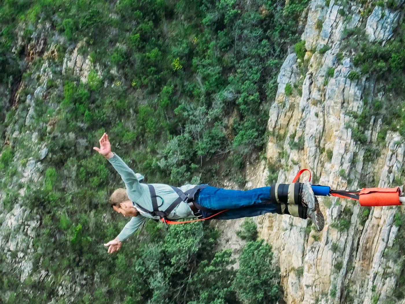 Full body adrenaline rush after my Bloukrans Bridge bungee jump in South Africa