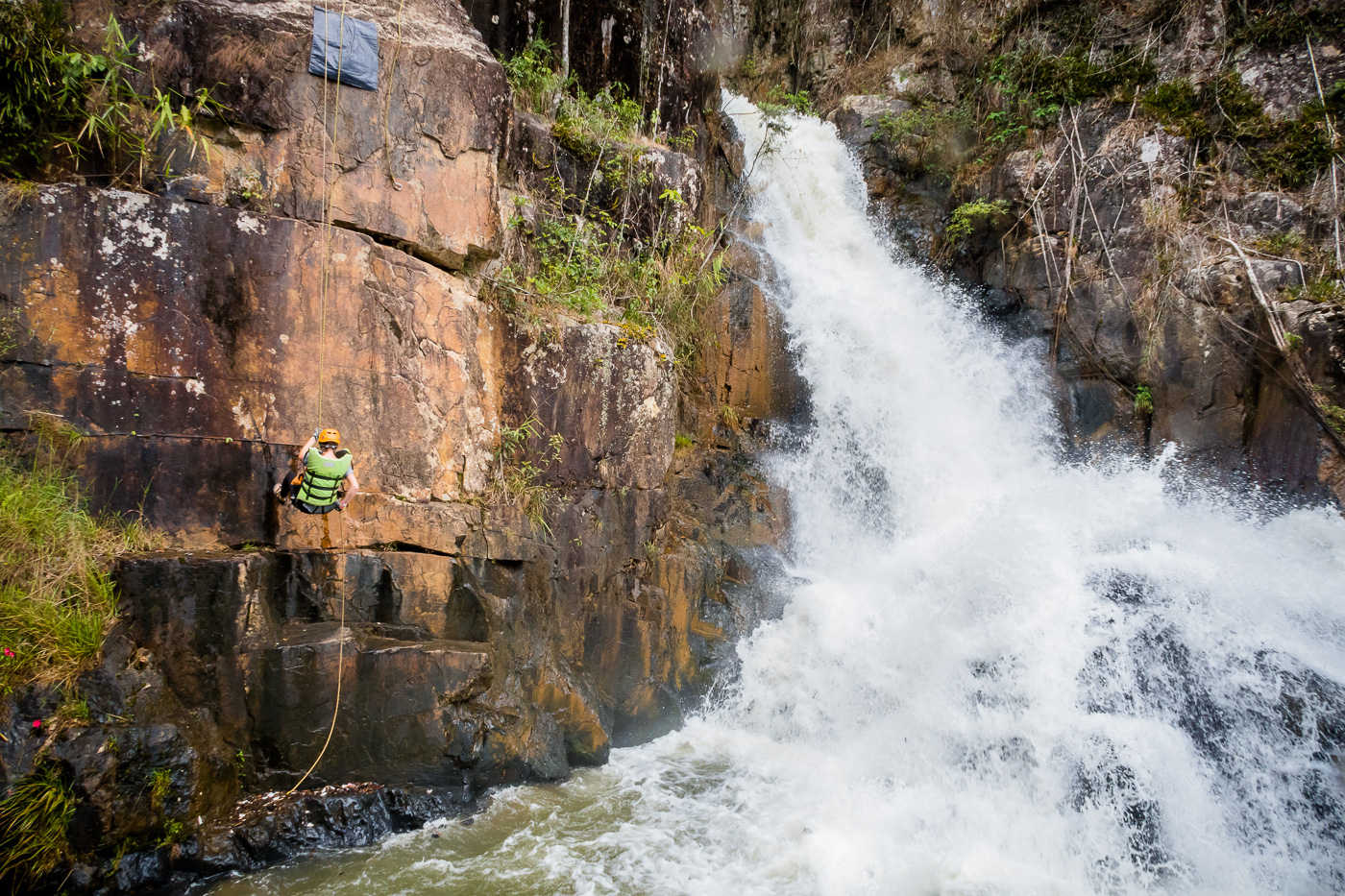 First waterfall at Datanla waterfalls canyoning Dalat