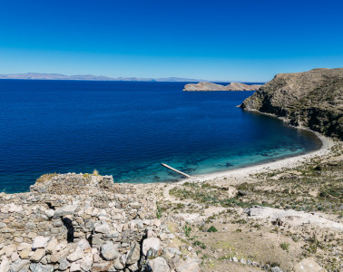 The deepest blue sky and lake you've ever experienced - Lake Titicaca, Peru