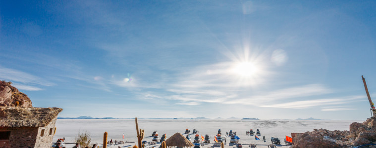 Enjoying the view from the top of Isla Incawasi - Salar de Uyuni, Bolivia