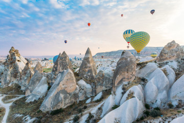 The final minutes of our hot air balloon flight over Cappadocia with Voyager Balloons