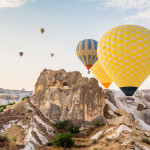 The final minutes of our hot air balloon flight over Cappadocia