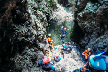 On a canyoning adventure in northern Bali with Adventure Spirit