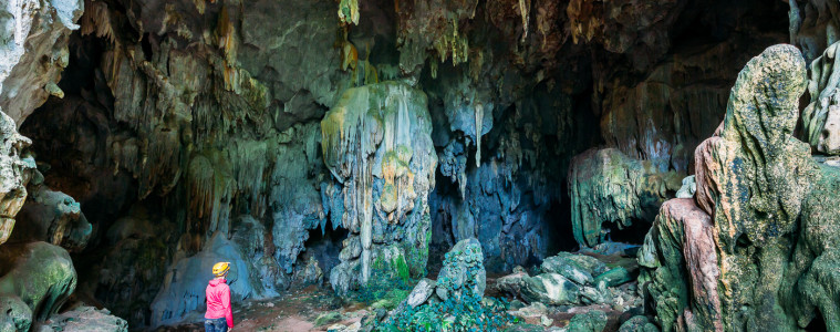 Visiting the beautiful Tu Lan caves on the Tu Lan Jungle Challenge in Phong Nha Vietnam